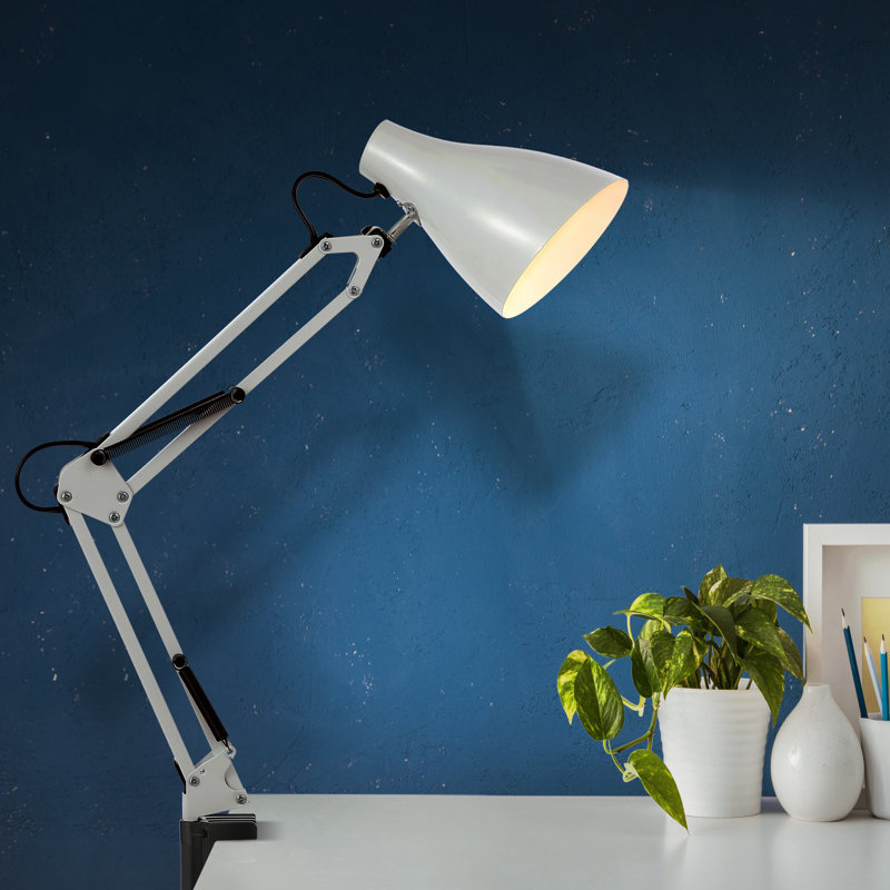 Kreshnik Metal Clip On Lamp, White