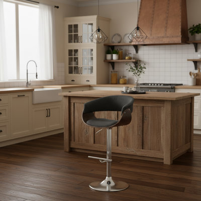 Swivel Upholstered Adjustable Height Counter Stool