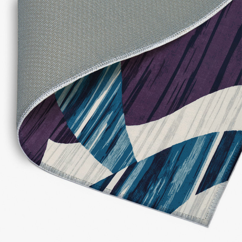 Tapis intérieur et extérieur mauve Watercolor, Rectangulaire 2 pi x 3 pi