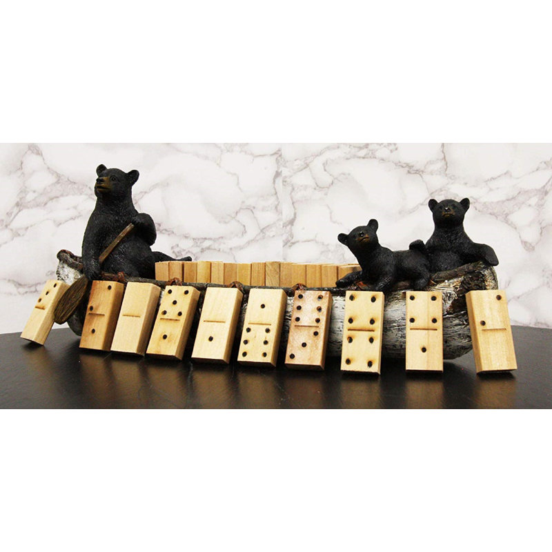 Juozas Bears, famille, aviron, bouleau, canot, bateau, domino