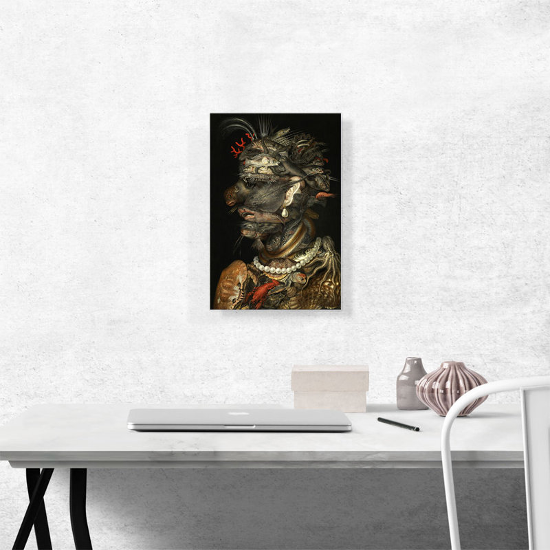" The Water 1566 " by Giuseppe Arcimboldo, 18" H x 12" W x 0.75" D