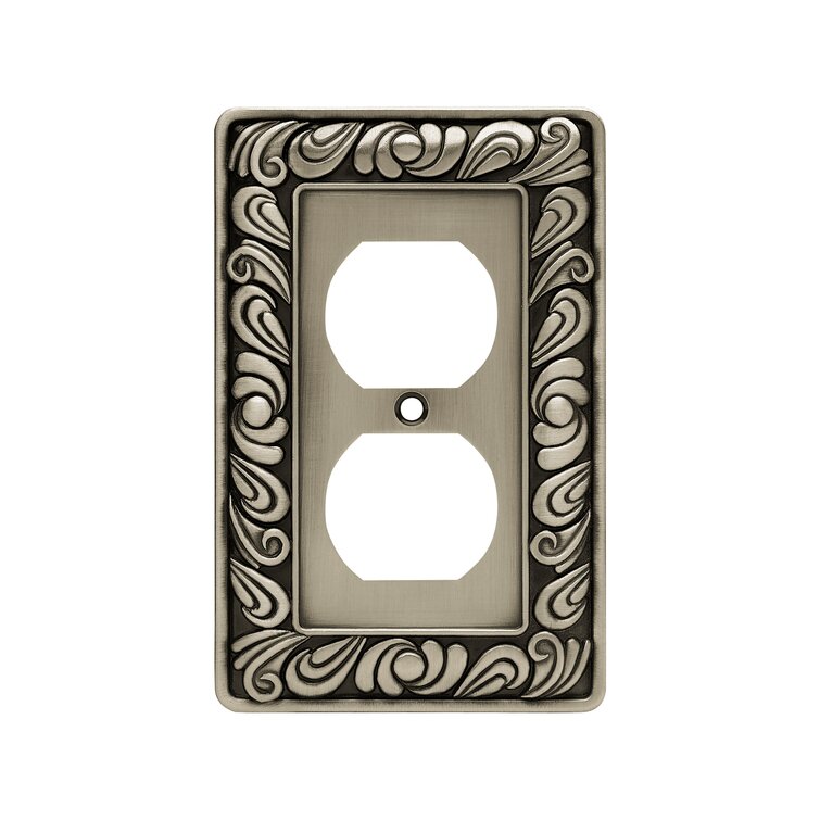 Beaded Tumbled Antique Brass Wall Plates & Outlet Covers