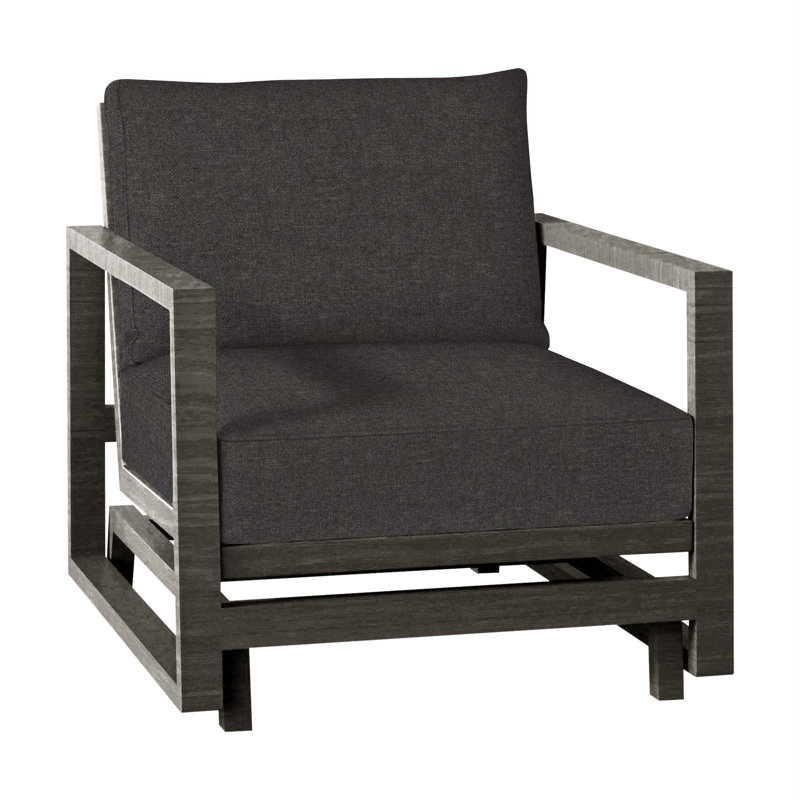 Avondale Patio Lounge Chair with Cushions, Slate Grey, Welt, Verona Fossil