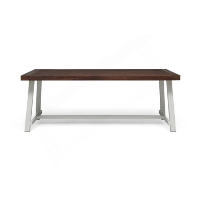 Leslee Outdoor Dining Table, Top, Wood Rectangular