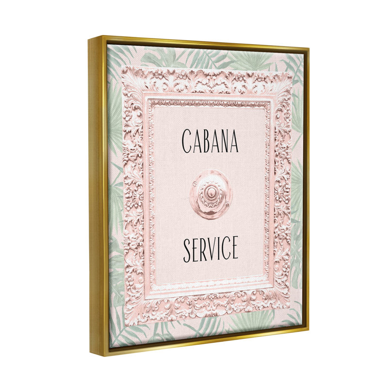 Cabana Service, feuilles tropicales, estampe numérique par Lil 'Rue, H 31 po x l 25 po x P 1,7 po