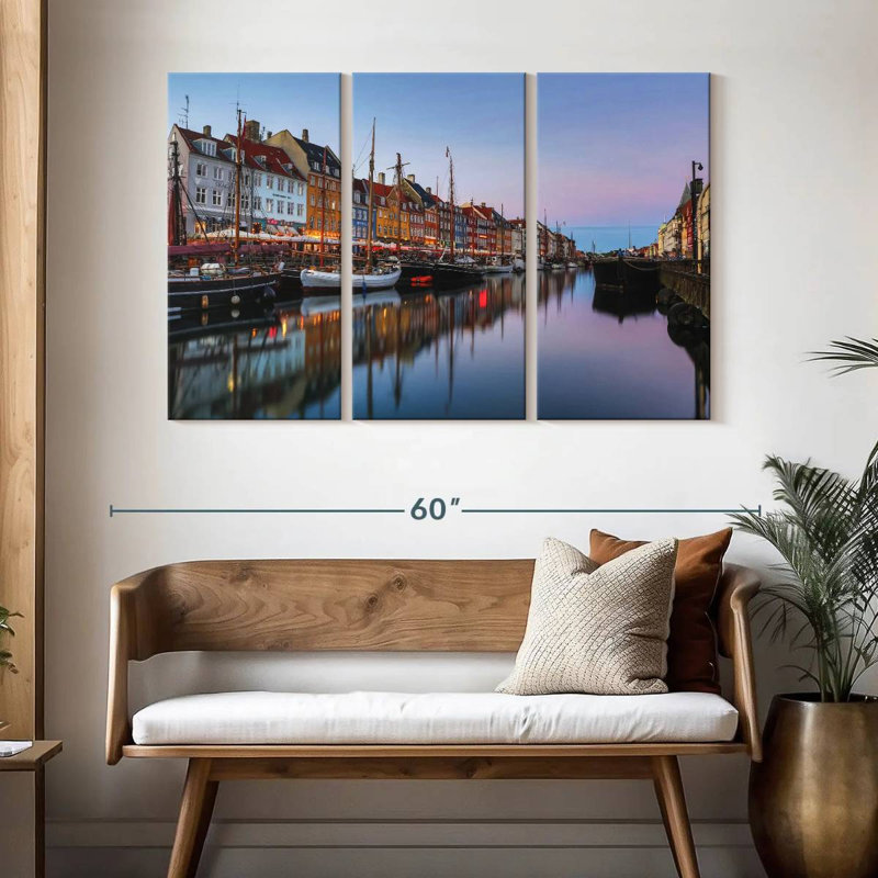 Nouveau port Tergel Nyhavn, H 32 po x l 50 po