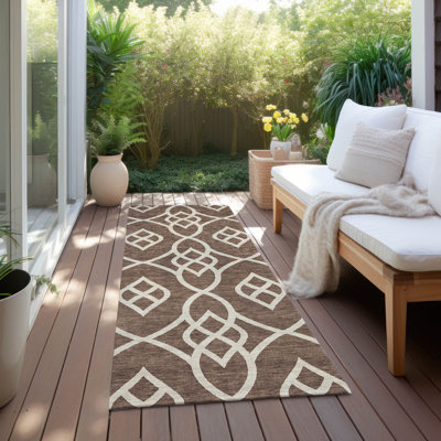 Malek Indoor/Outdoor Area Rug with Non-Slip Backing