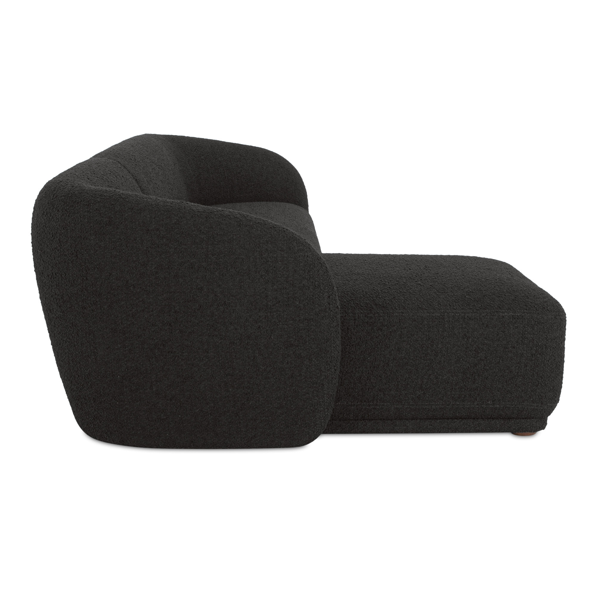 Penelope 2-Piece Upholstered Sectional , Left Hand Facing, Noir Bouclé