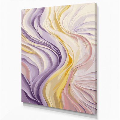 Aquarelle abstraite, art mural sur toile beige 68