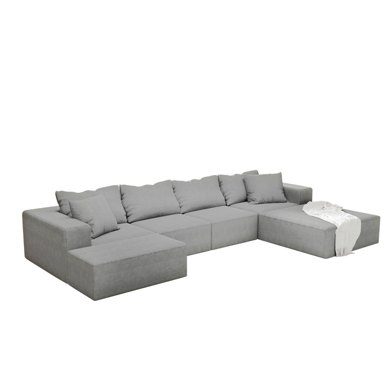 Ensemble de canapé modulaire polyvalent pour le salon et la chambre à coucher, améliorant le confort et le style, Gris