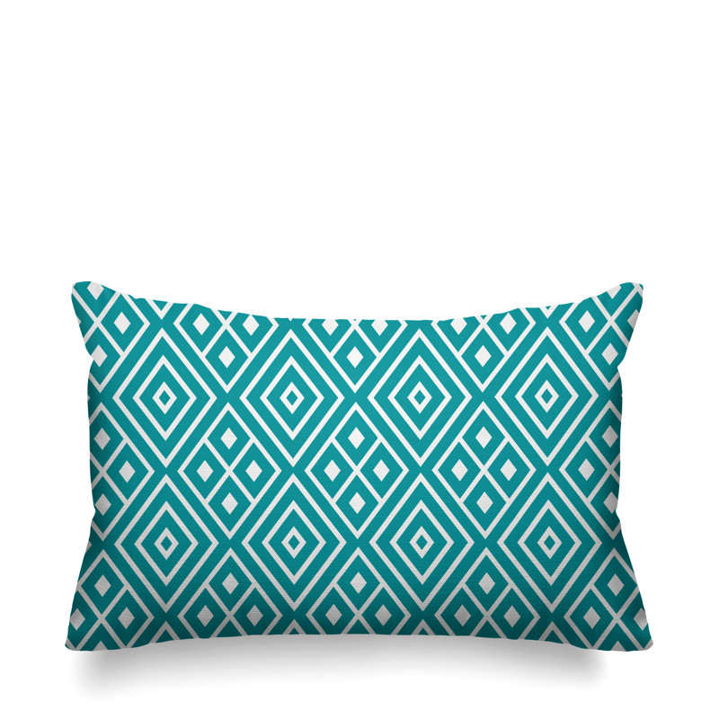 Housse et insert de coussin rectangulaire d'extérieur Nina, Turquoise
