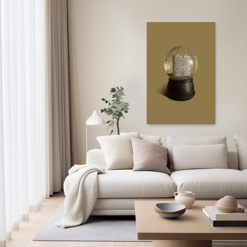 «Urban Snow Globe», impression d'art urbain surréel moderne et coloré, 60" H x 40" W