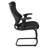 Designer Mesh Sled Base Side Reception Chair with Adjustable Arms