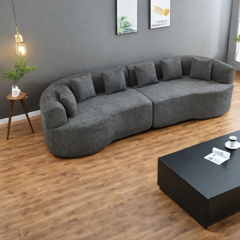 Compression Cloud Sectionals, 111.5 Inch Chenille Modern Home Sofa