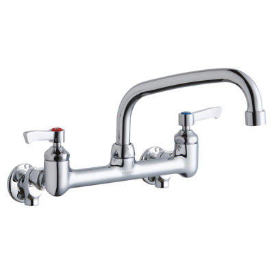 Pull Down Double Handle Kitchen Faucet With Deck Plate And Handles -  Elkay, LK940AT08L2H