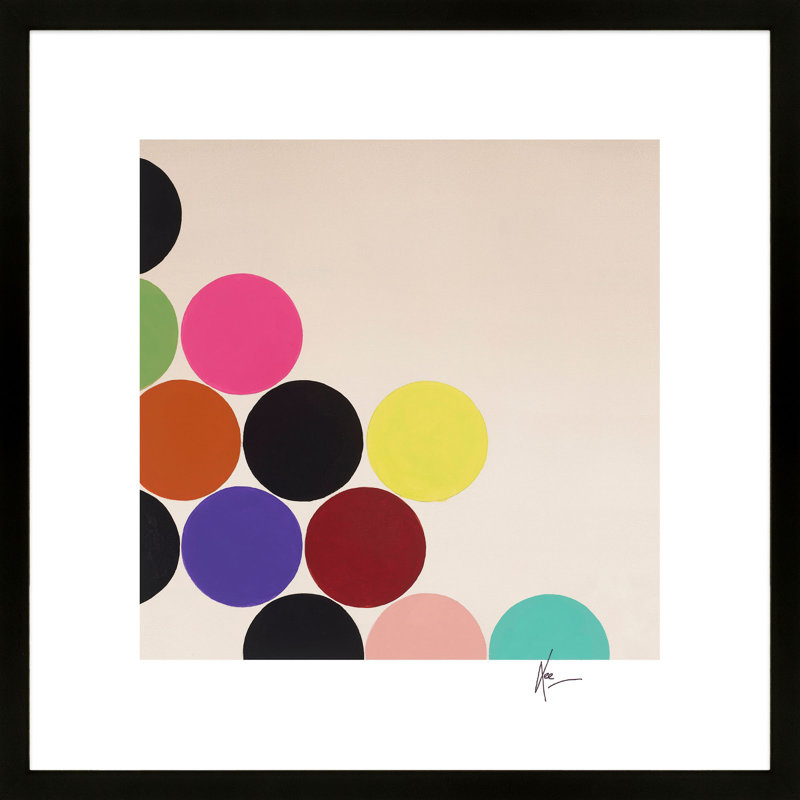Joy Print by Lee Lessem, 44" H x 44" W, Black
