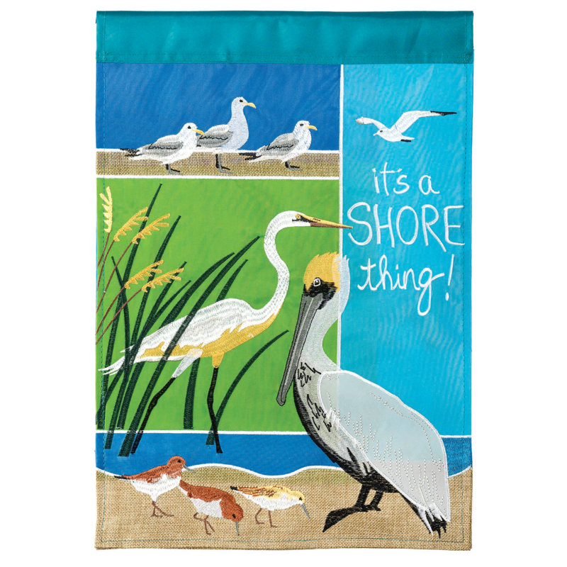 Coastal Birds Double-Sided Polyester Garden Flag 13" x 18"