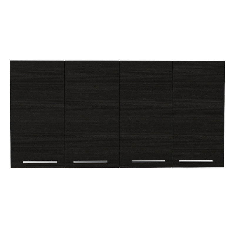Élégante armoire murale avec rangement spacieux et conception polyvalente pour l'organisation à la maison, Noir