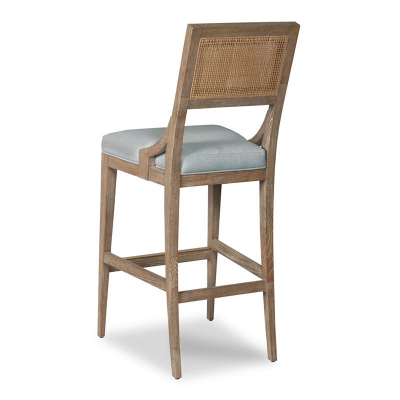 Salvador Upholstered Stool with Solid Wood Frame, Bar Stool (30" Seat Height)