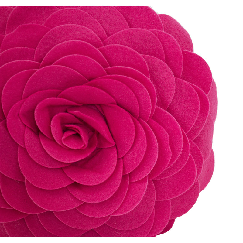  Housse de coussin en polyester, 13 po x 13 po, Housse de coussin seulement - sans coussin, Fuchsia