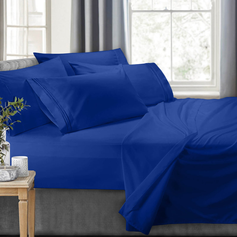 RV/Short Queen Microfiber Sheet Set, Royal Blue