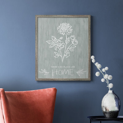 No Place Like Home Sketch Premium Framed Canvas - Ready to Hang