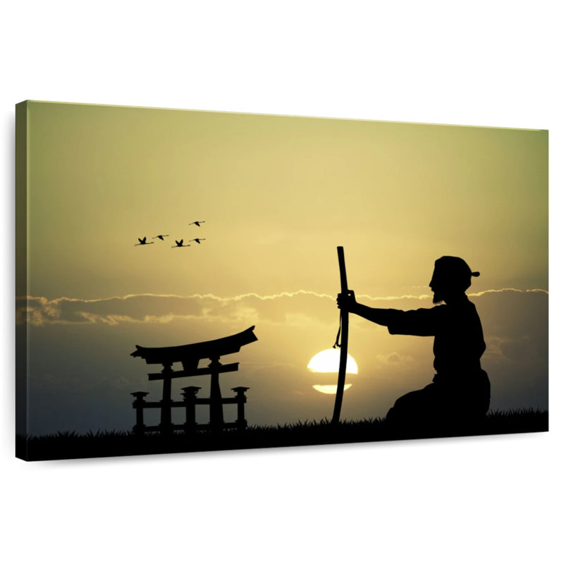 Leisha Samurai Meditation, 20" H x 30" W