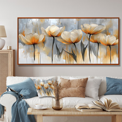 Winter Hues Tulips Field Horizon II - Tulips Canvas Print