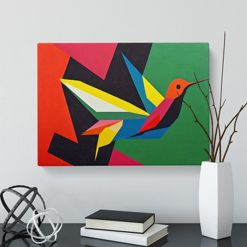 Hummingbird In Abstract Vol.1 - Wrapped Canvas, 40cm H x 60cm W x 3cm D