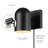 1-Light Matte Black Plug-In Or Hardwire Wall Sconce