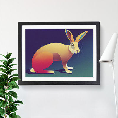 Modern Art Rabbit Abstract - Framed Print