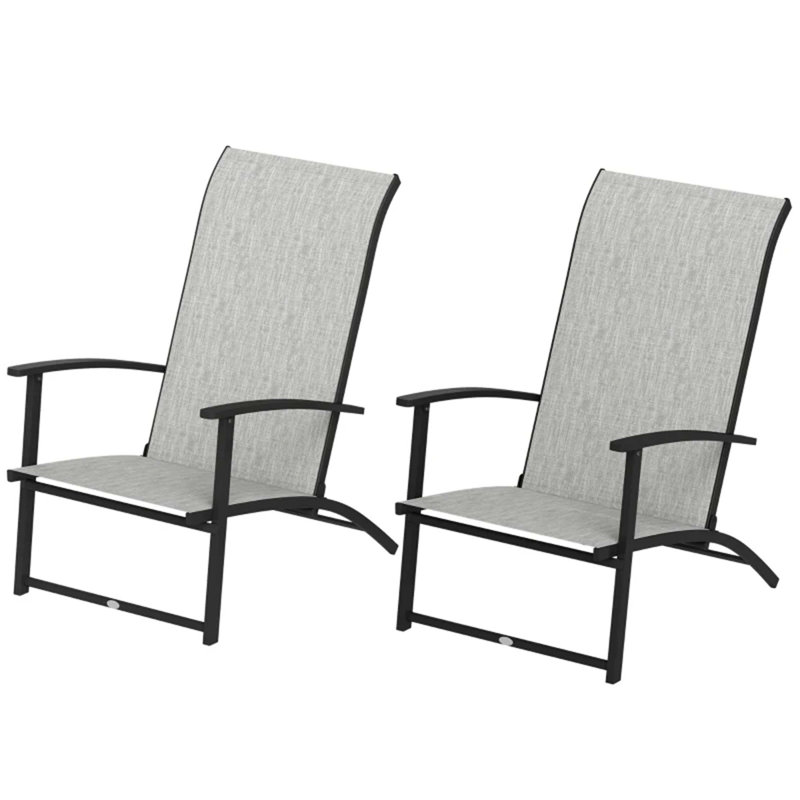 Ensemble de chaises d'extérieur pliables pour un rangement facile, Gris