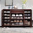 Dark-walnut Solid + Manufactured Wood Shoe Storage Bench