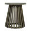 Table d'appoint ronde ronde en bois d'acacia pour terrasse et jardin