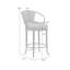 Tabouret de bar rotatif à hauteur de comptoir Otis de qualité commerciale avec cadre en acier de qualité commerciale - ensemble de 6-1039336919-1039336916