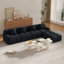 Ensemble de canapé-lit modulaire en forme de U de 135,4 po avec canapé-lit modulaire surdimensionné en forme de U et canapé convertible 4 pièces sans siège avec 2 repose-pieds et 4 coussins pour le salon