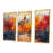 Toile avec cadre flottant or