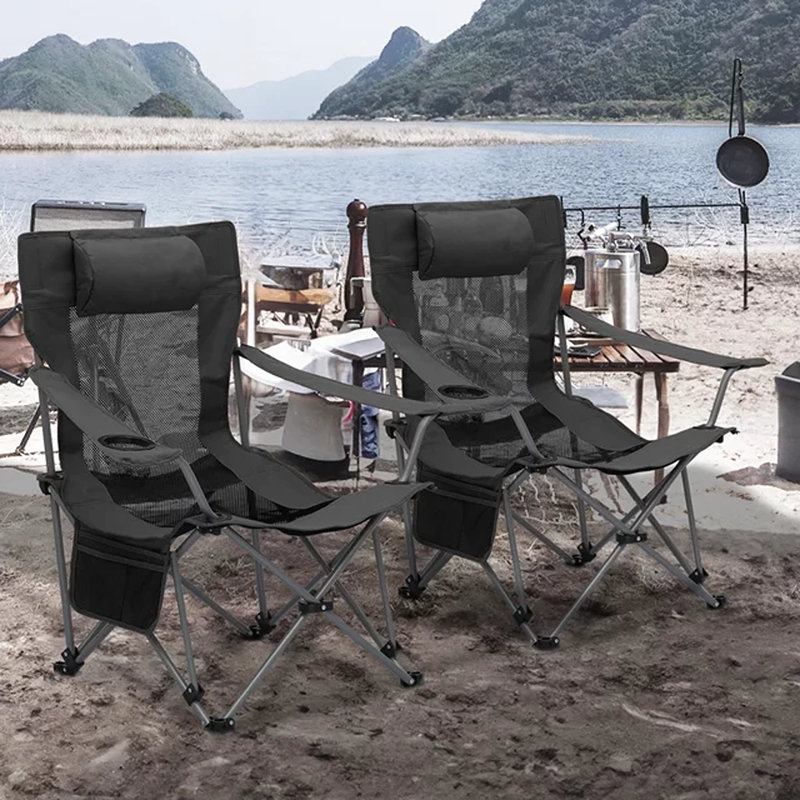 Chaise de camping Osewalt, Noir