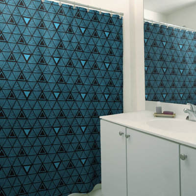Patricia Geoffrey Geometric Shower Curtain