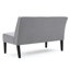 Cadre en bois massif gris de 50 po pour une stabilité à long terme, lin, rehaussement de style moderne avec revêtement en tissu, offrant un design élégant et confortable à votre pièce