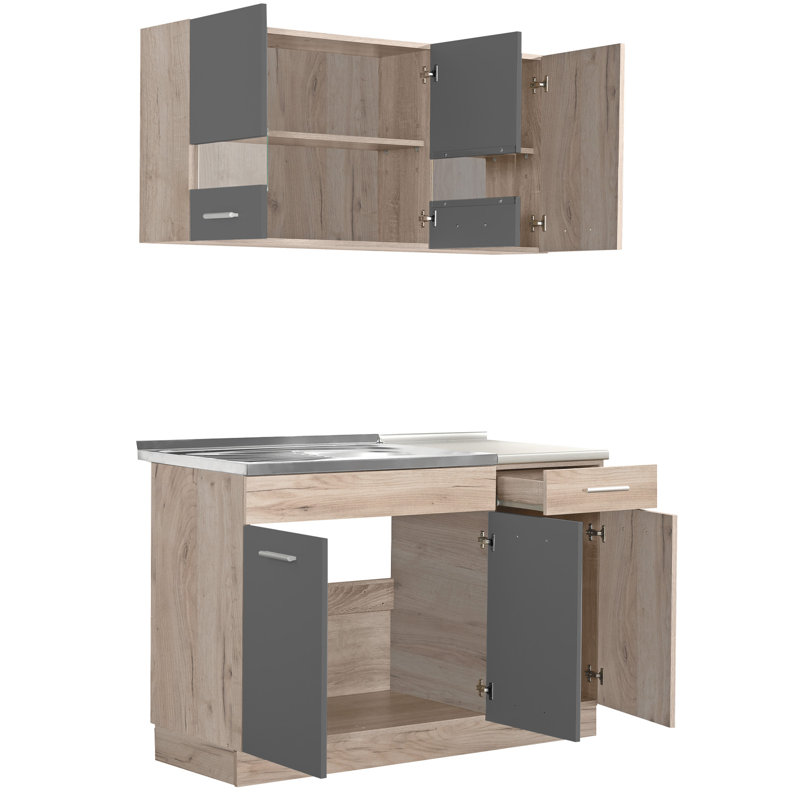 Popa 84cm Kitchen Pantry, Gray