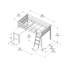 Lit mezzanine en bois massif Dirrick par Harriet Bee-83575961