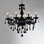 Lustre en cristal DEL de style bougie traditionnelle