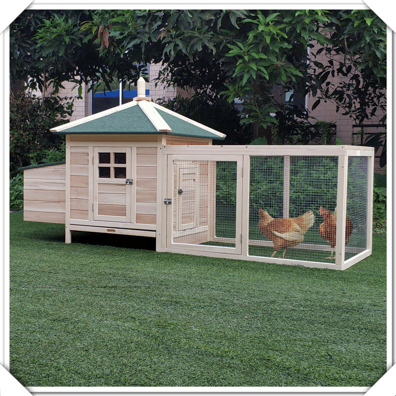 Cage à poules en bois, Bois naturel