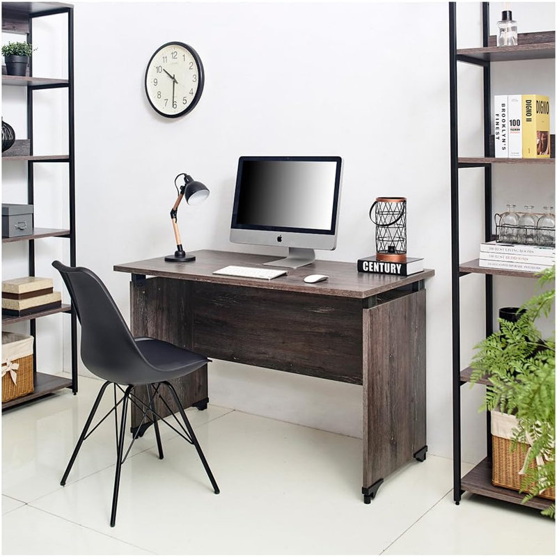  Farmhouse Composite Wood Writing Desk in Rustic Gray Finish