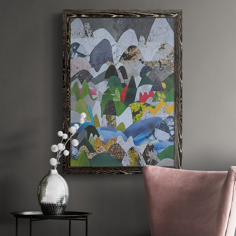 «High Sierras» par Coco Good, reproduction sur toile, Cadre noir, H 43,5 po x l 31,5 po x P 1 po
