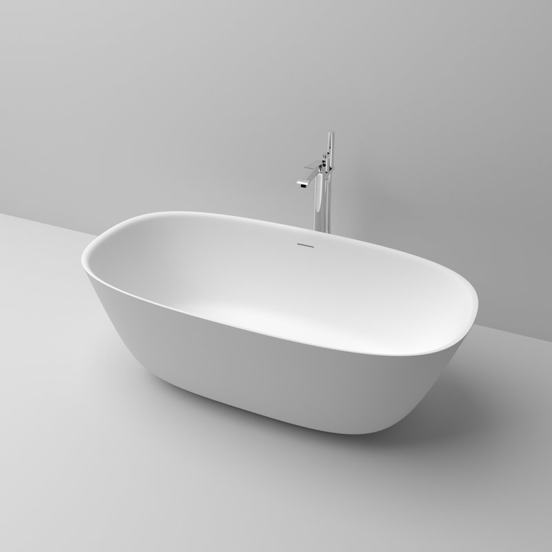 55.12'' x 27.56'' Soaking Solid Surface Bathtub