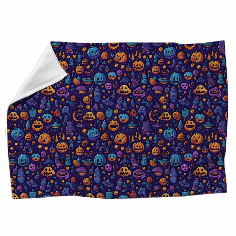 Machine Printed Throw Blanket, 51" W x 60" L