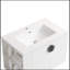 Ensemble de meuble-lavabo avec lavabo, deux portes et armoire à deux portes avec tablette de rangement ouverte à gauche, bois massif, sans les robinets-1279758672