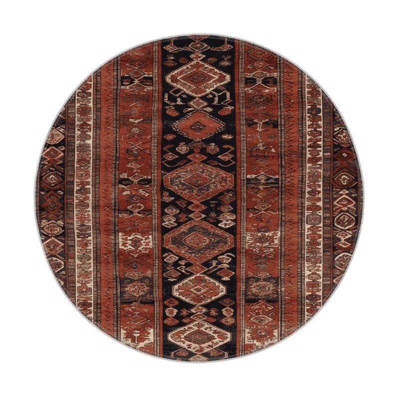 Turkish Brown Indoor and Outdoor Area Rug, Rectangle 5' x 7'